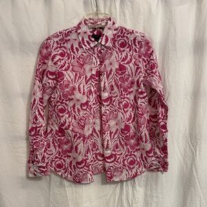 Talbots Pink Floral Blouse
